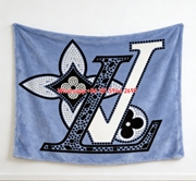 LV Dotted Monogram Blanket Blue LV Dot Art Blanket 088